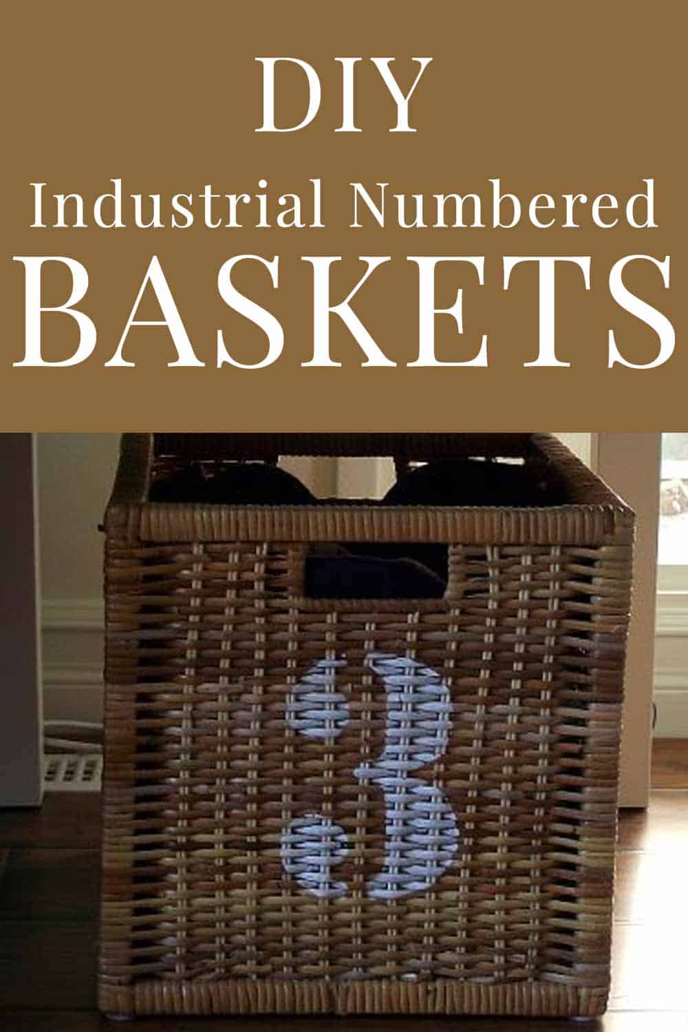 DIY Industrial Numbered Baskets for Stylish Storage