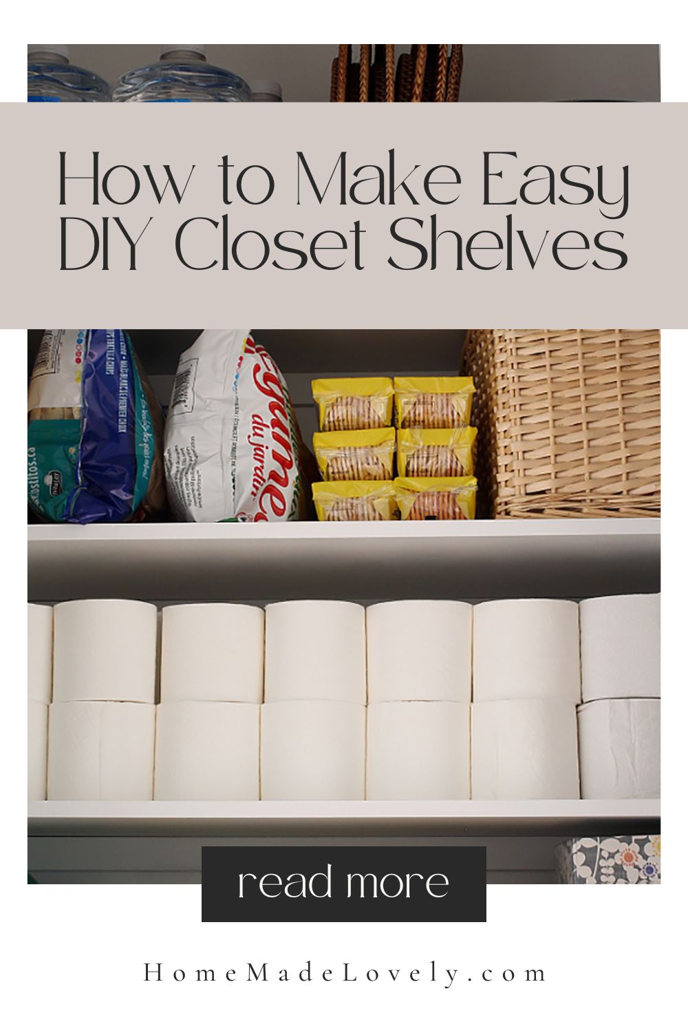 How to Make Easy DIY Closet Shelves (Beginner Level Project)