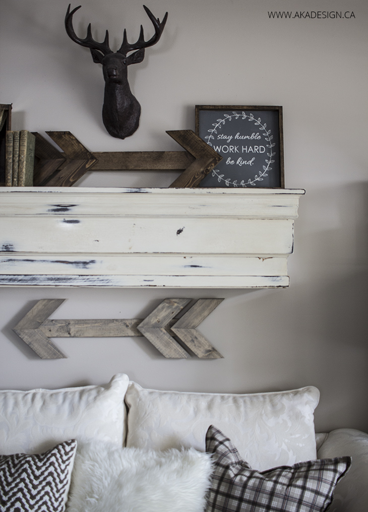 Build a Faux Mantel Shelf For YOUR House to Decorate Each Season!