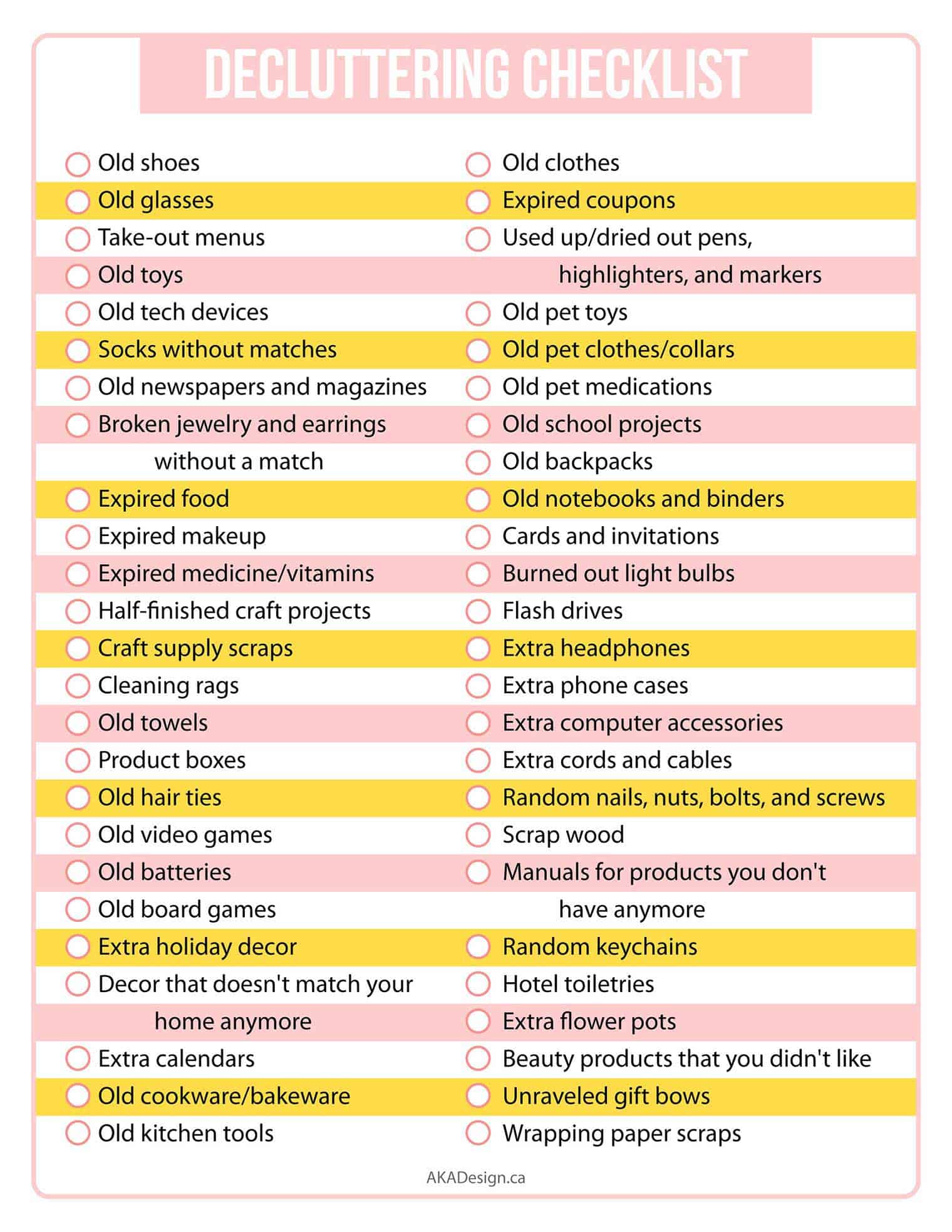 50 Things You Should Throw Away Today Plus A Free Printable 