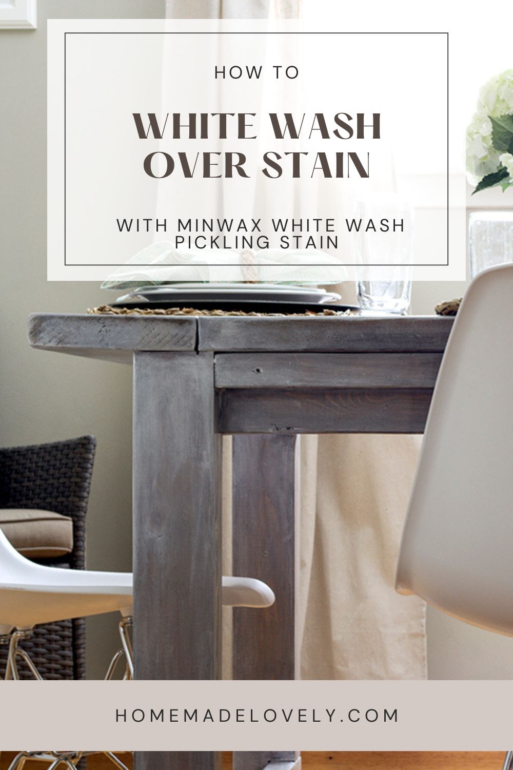 How to White Wash Over Stain with Minwax White Wash Pickling Stain