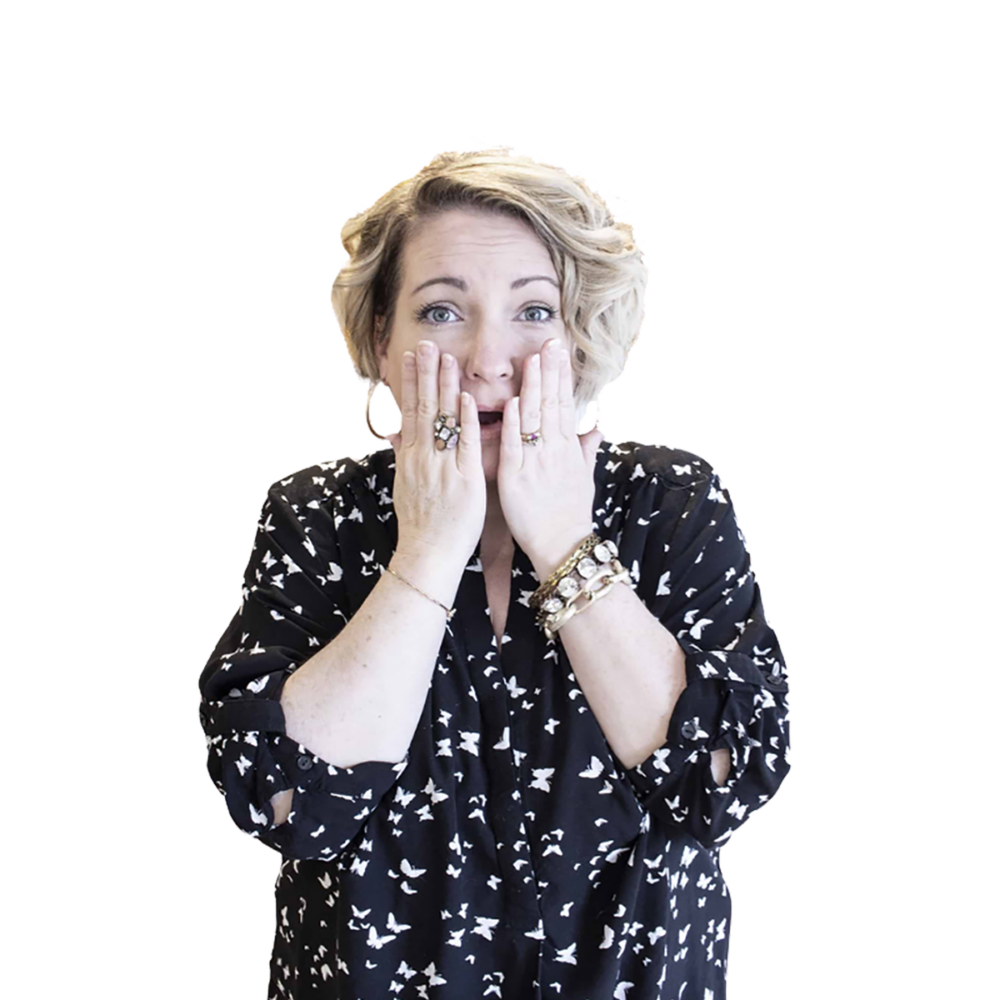 Shannon covering face surprise