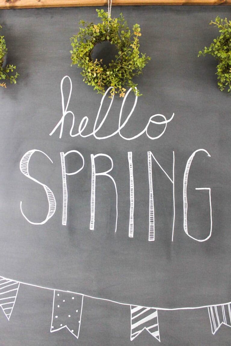 How to Make a Large Hanging DIY Chalkboard