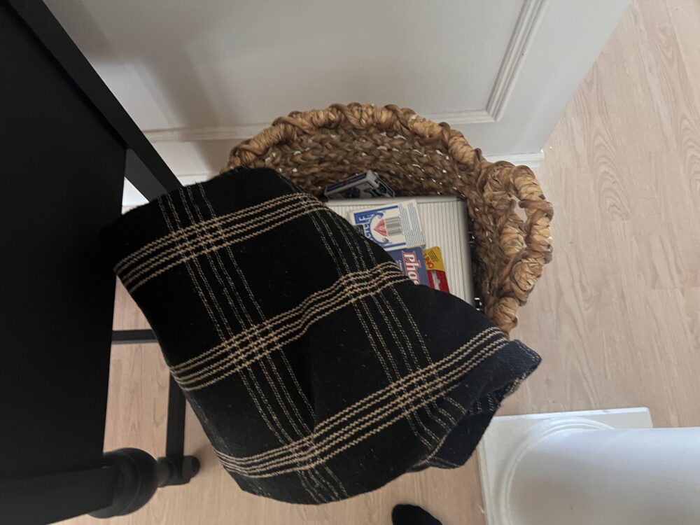 games basket in dining room top