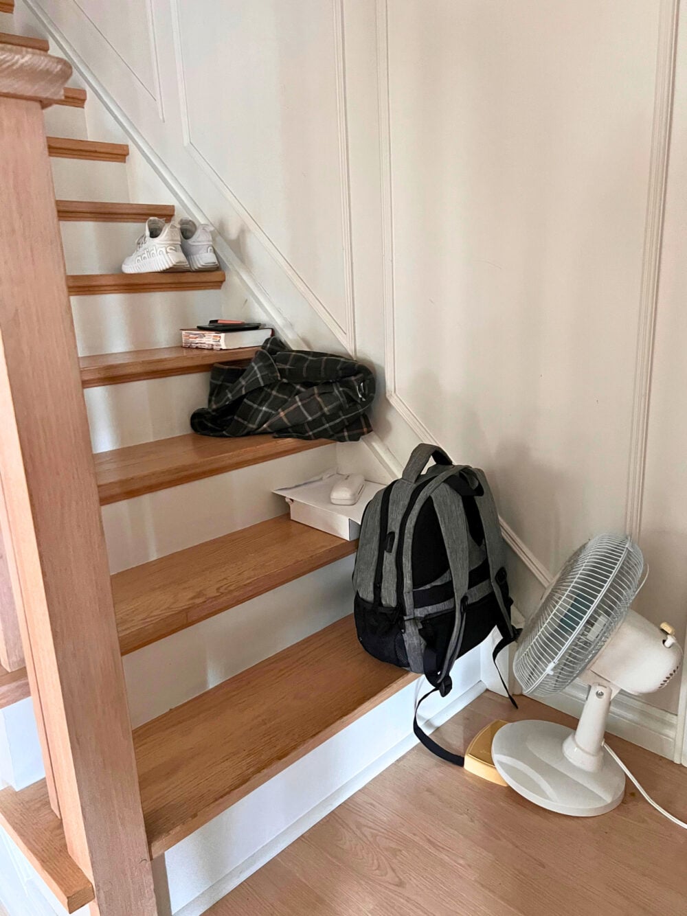 stuff on stairs